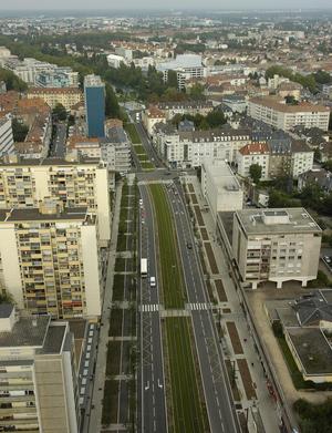 Mulhouse, vue de la Tour de l'Europe (Photographie Jean-Jacques Freyburger)